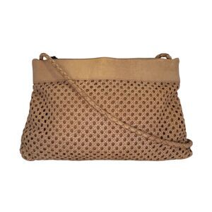 HOBO Woven Leather Crossbody Bag With Braided Strap & Back Pocket